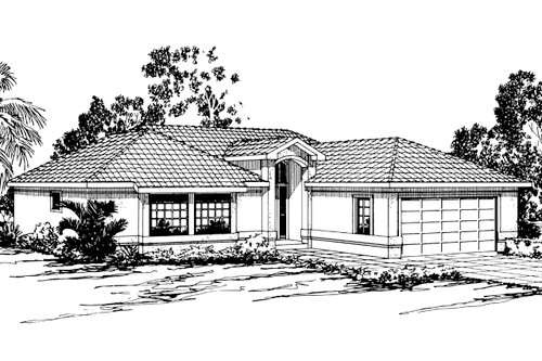 Southwest House Plan - Camille - Front Exterior 