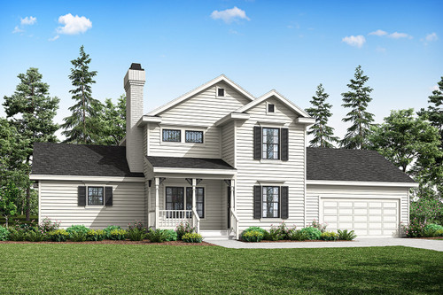 Country House Plan - Abbot - Front Exterior 
