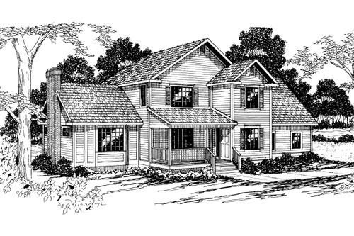 Country House Plan - Olympia - Front Exterior 