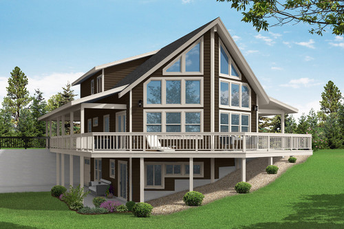 Lodge Style House Plan - Eagle Crest 2 - Rear Exterior 