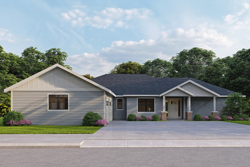 Ranch House Plan - Sharps Creek - Front Exterior 