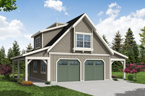 Cottage House Plan - Garage - Front Exterior 