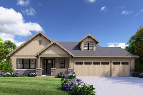 Craftsman House Plan - Willow Haven - Front Exterior 