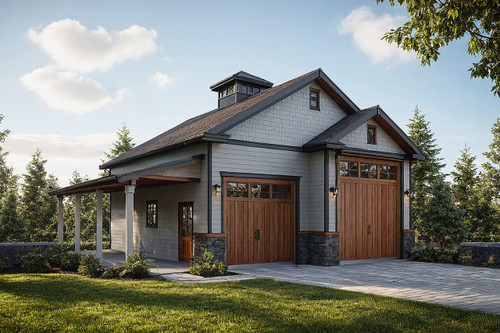 Country House Plan - RV Garage - Front Exterior 