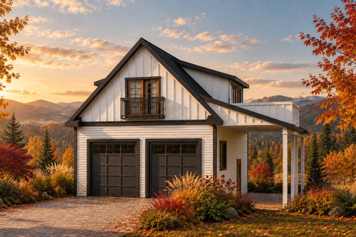 Craftsman House Plan - Garage - Front Exterior 