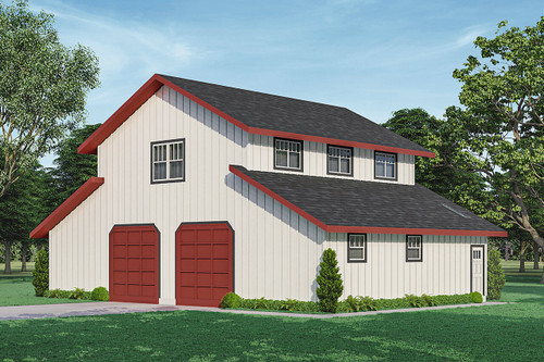 Traditional House Plan - Barn - Front Exterior 