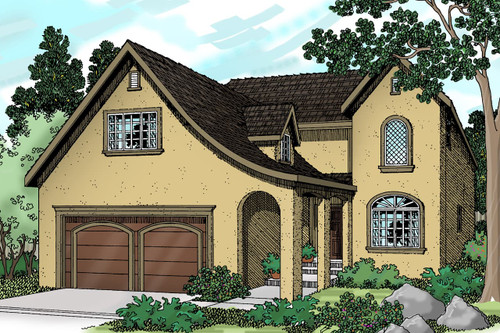 European House Plan - Mirabel - Front Exterior 