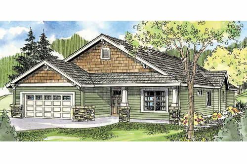 Craftsman House Plan - Westwood - Front Exterior 