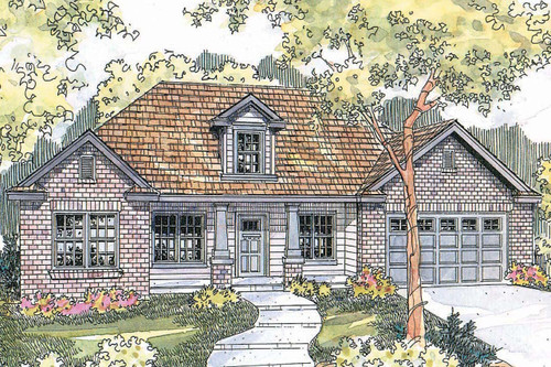 Traditional House Plan - Hennebery - Front Exterior 