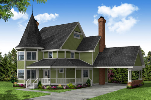 Victorian House Plan - Gibson - Front Exterior 