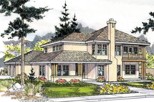 Mediterranean House Plan - Hazleton - Front Exterior 