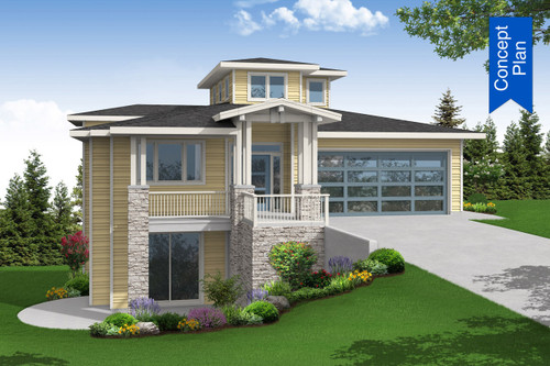 Craftsman House Plan - Boulder Ridge - Front Exterior 