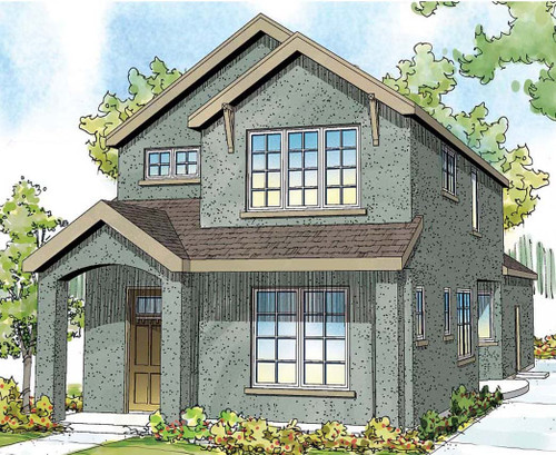 Contemporary House Plan - Montrose II - Front Exterior 