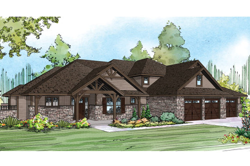 Craftsman House Plan - Cedar Creek - Front Exterior 