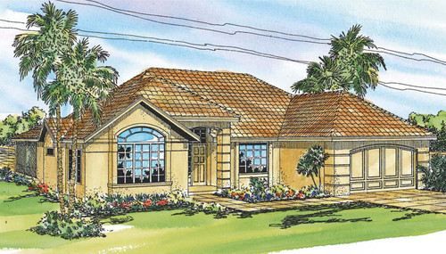 Mediterranean House Plan - Pereza - Front Exterior 