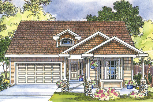 Craftsman House Plan - Bergstrom - Front Exterior 