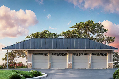 Traditional House Plan - Garage - Front Exterior 