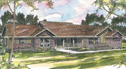 Ranch House Plan - Burlington - Front Exterior 