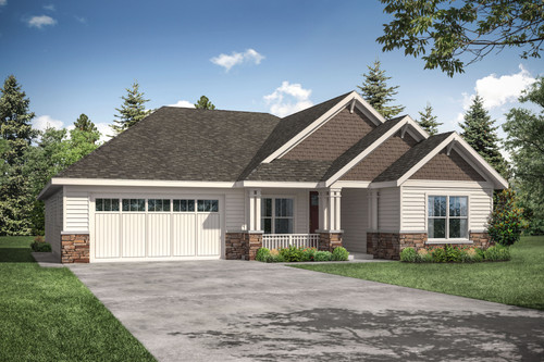 Ranch House Plan - Aster - Front Exterior 