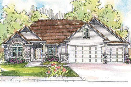 Ranch House Plan - Rosemont - Front Exterior 