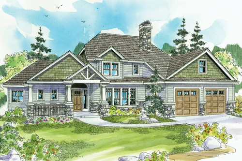 Craftsman House Plan - Etheridge - Front Exterior 