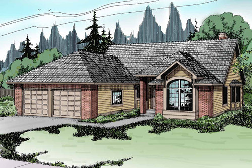 Traditional House Plan - Akron - Front Exterior 