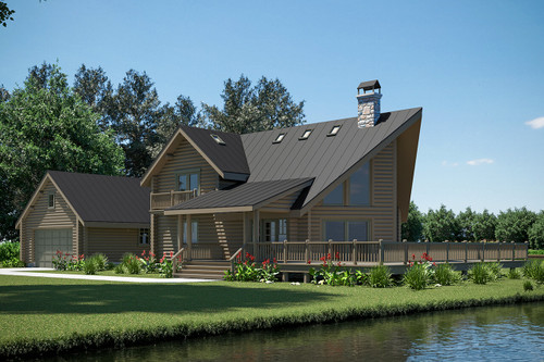 A-Frame House Plan - Stillwater - Front Exterior 