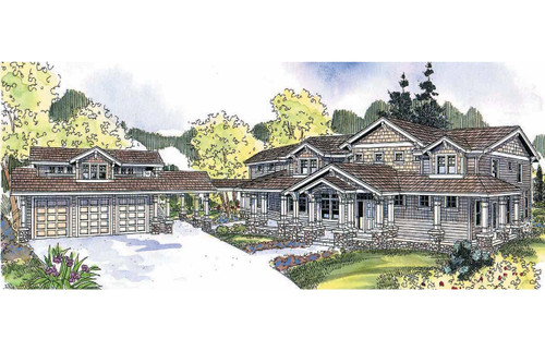 Craftsman House Plan - Summerfield - Front Exterior 