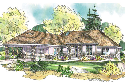 Contemporary House Plan - Stonechase - Front Exterior 