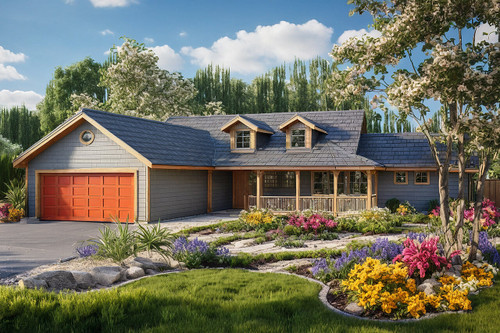 Country House Plan - Kennison - Front Exterior 