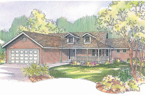 Country House Plan - Kennison - Front Exterior 