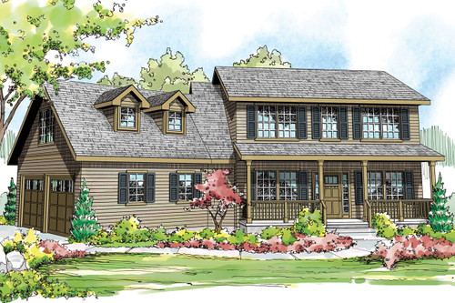 Cape Cod House Plan - Alsea - Front Exterior 