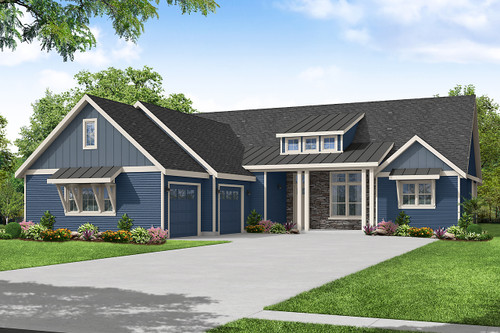Craftsman House Plan - Holly Springs - Front Exterior 