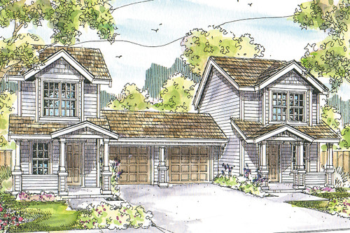 Craftsman House Plan - Rothbury - Front Exterior 