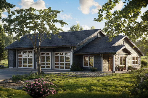 Craftsman House Plan - Garage - Front Exterior 