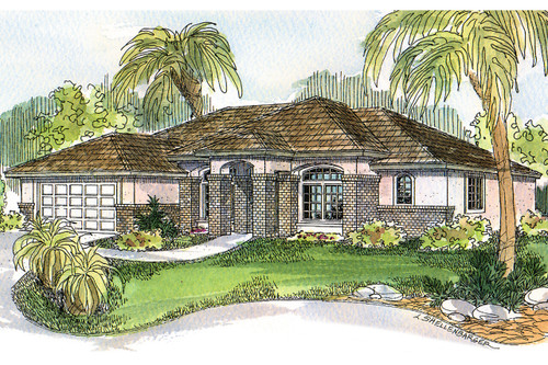 Mediterranean House Plan - Royston - Front Exterior 