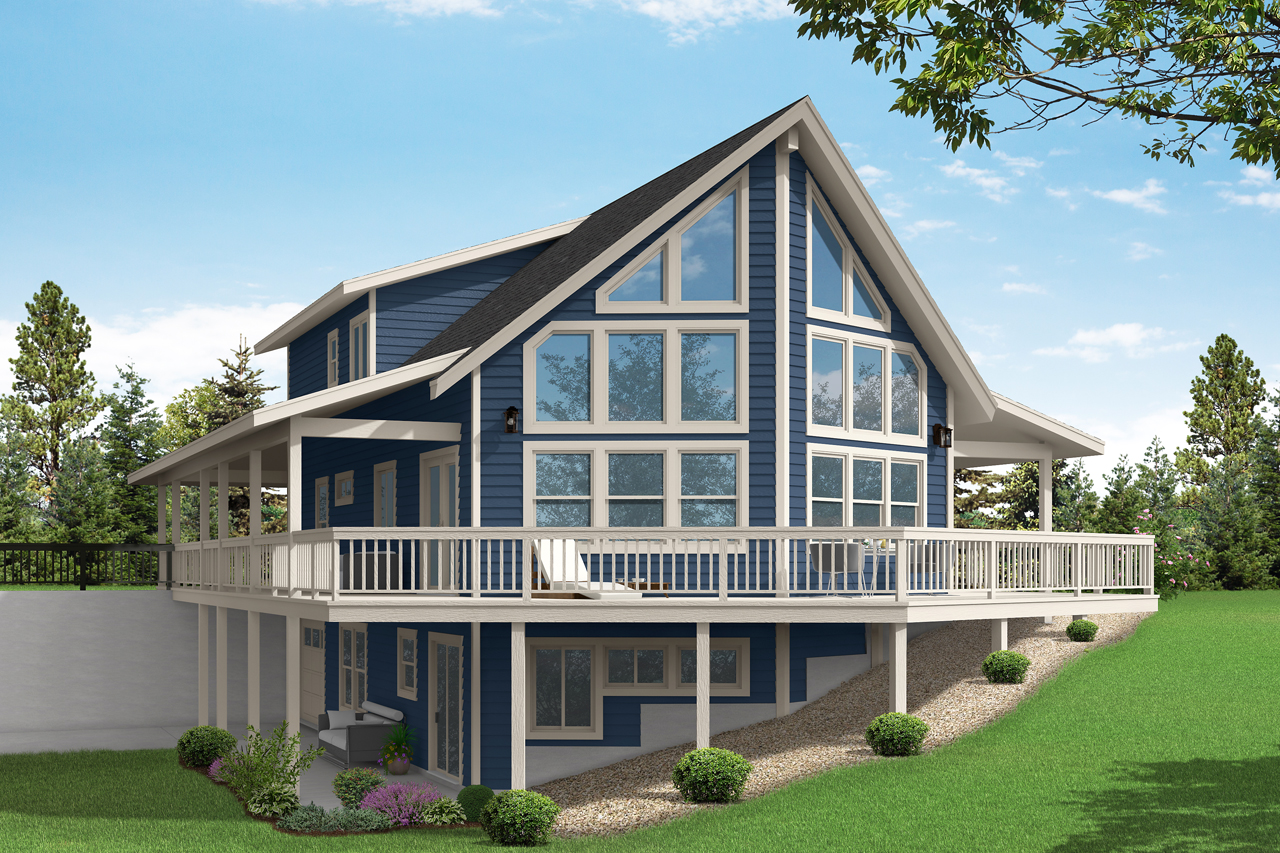 cottage on beachfront walk out basements plans