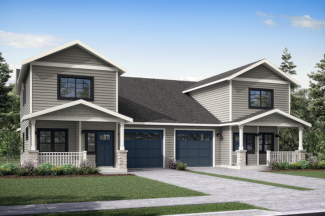 Kennewick Duplex Plan Offers Open & Comfortable Living Associated Designs