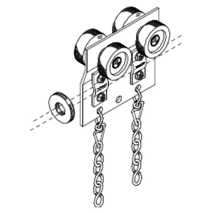 Black Master Carrier, 6" Trim Chain #402B-6 Black Master Carrier, 6" Trim Chain #402B-6