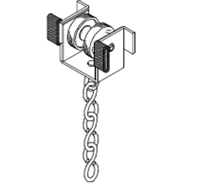 Black Single Carrier, 6" Trim Chain #301B-6 Black Single Carrier, 6" Trim Chain #301B-6