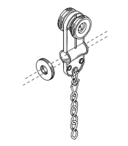 Black Urethane Carrier, 6" Trim Chain #228-6