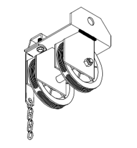 Black 4" Double End Pulley #403B Black 4" Double End Pulley #403B