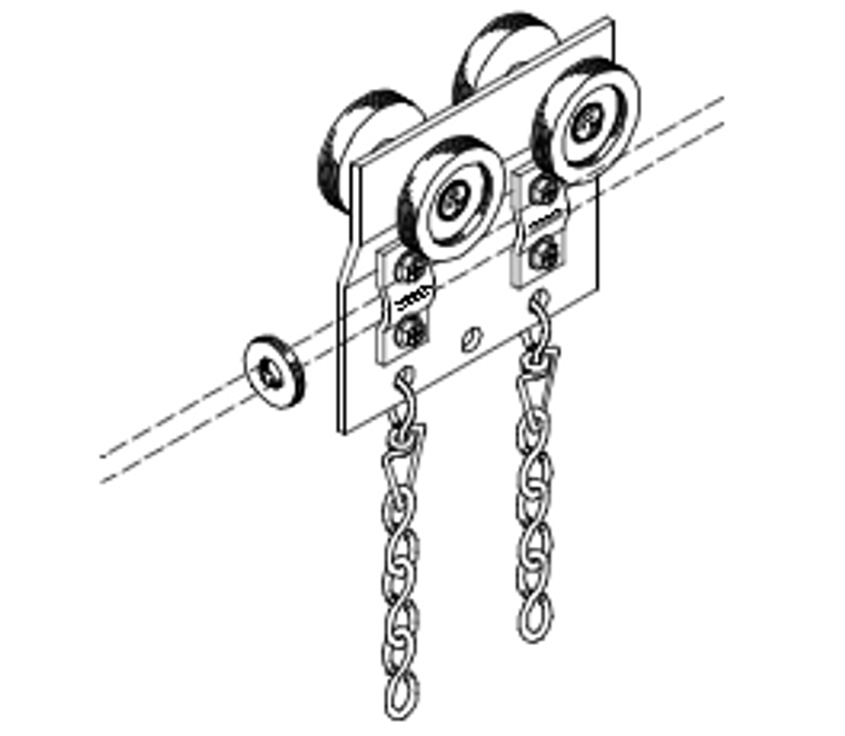 Black Master Carrier, 6" Trim Chain #202-6