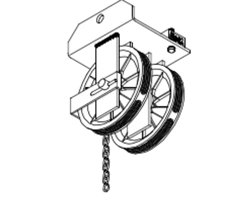 Black 6" Double End Pulley - 1/2" Groove #433 Black 6" Double End Pulley - 1/2" Groove #433