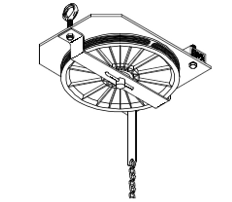 Black 8" Single End Pulley - 3/16" Groove #424M Black 8" Single End Pulley - 3/16" Groove #424M