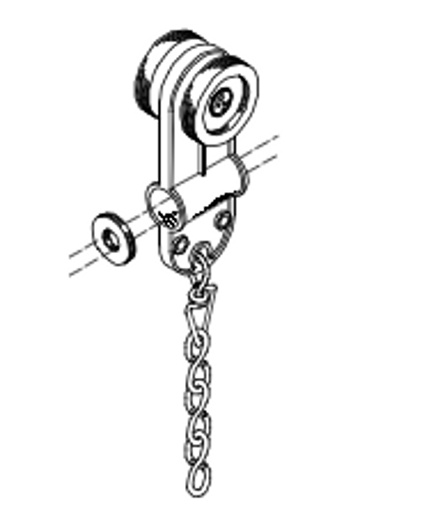 Black Single Carrier, 6" Trim Chain #201-6