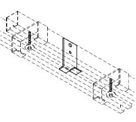 Black Center Pipe Support #426B