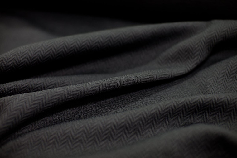 IFR Chevron Repp, 15 oz., 54" wide, Black IFR Chevron Repp, 15 oz., 54" wide, Black