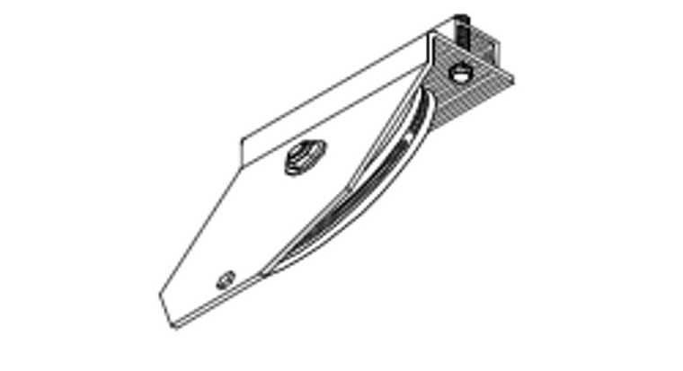 Black 6" Slanted Single End Pulley 1/2" #434A Black 6" Slanted Single End Pulley 1/2" #434A