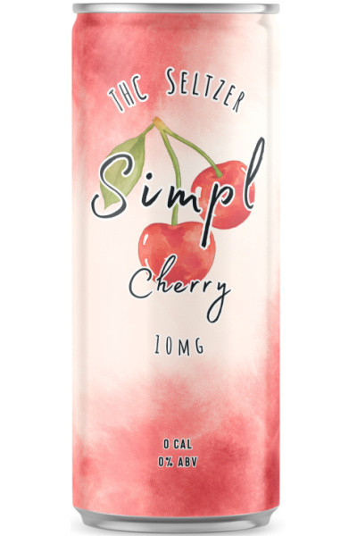 Simpl 10mg Cherry THC Seltzer 4pk 12oz cans - Surdyk's